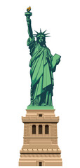 statue of liberty - obrazy, fototapety, plakaty