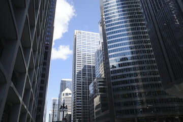 Fototapeta na wymiar Skyscrapers in the downtown of Chicago, Illinois