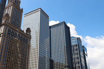 Fototapeta na wymiar Skyscrapers in the downtown of Chicago, Illinois