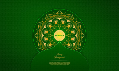Luxury mandala background with golden arabesque pattern .decorative mandala for print.