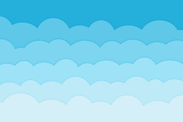 Blue sky and clouds abstract vector background