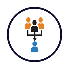 business team arrangement icon