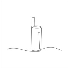 Continuous line art of kentongan