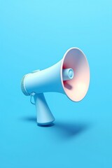 illustration, blue megaphone template for online promotion