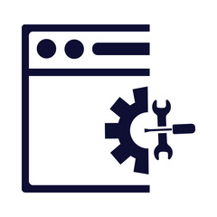 web, gear, repair, web maintenance icon