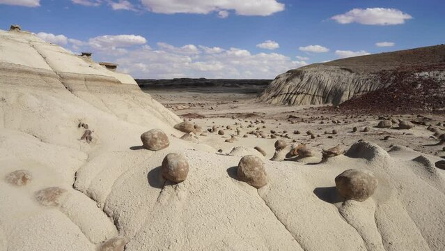 Bisti De Na Zin Wilderness and badlands in New Mexico, America, USA.