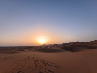 Sunrise in the desert