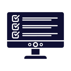 monitor, check mark, business web icon