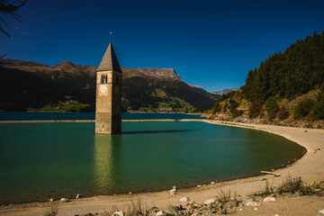 Kirchturm Graun im Vinschgau