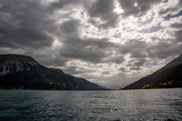 Reschensee, See, Wolken, Wetter