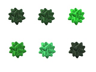Fototapeta premium Christmas green gift bow