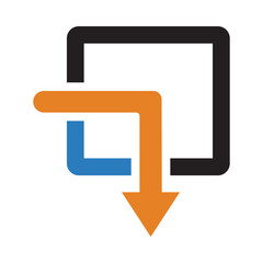 Application, arrow, down icon