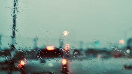  Rain Drops Falling down on background view, High quality photo of Rain on Window Sky Drops, Close...