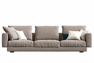 Fototapeta premium sofa isolated on white background, interior furniture, 3D illustration, cg render