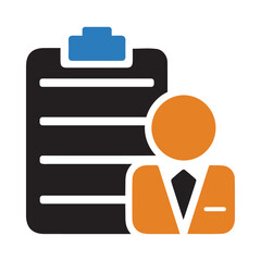 Business man, report, notepad, business report icon