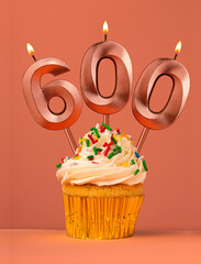 Number of followers or likes - Candle number 600