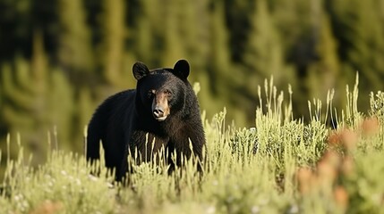 Cinnamon-coloured American black bear Ursus american