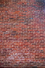 Red brick brick wall. Background for designers. Space for text.