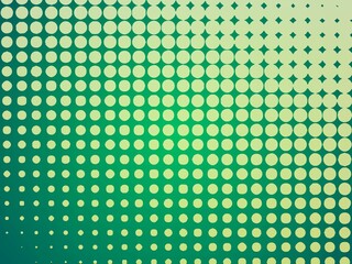 Polka dot pattern with two shades of green. Background with repeating circles.