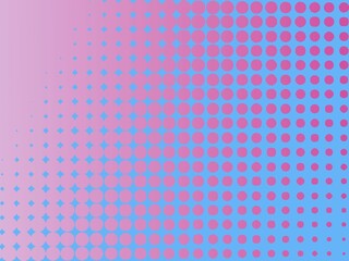 Pink and blue polka dot pattern. background with repeated circles.