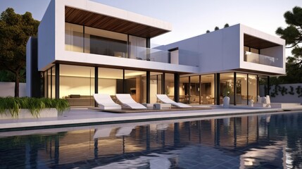 Modern house with pool 