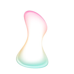 Colorful Gradient Transparent Liquid Blob. Modern shape.
