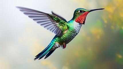 Fototapeta premium Broad Billed Hummingbird Using different background