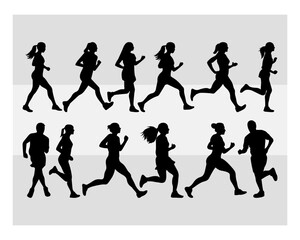 Running Svg | Running Silhouette | Run Svg | Running Svg For Cricut | Runner Svg | Run Vector | Cut File | Running Svg Image | Woman Running Image | Clipart| Vector