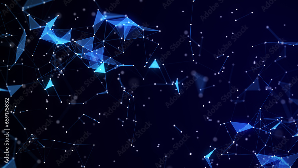 Poster modern technology texture background. abstract pattern with fling particles. digital futuristic grad