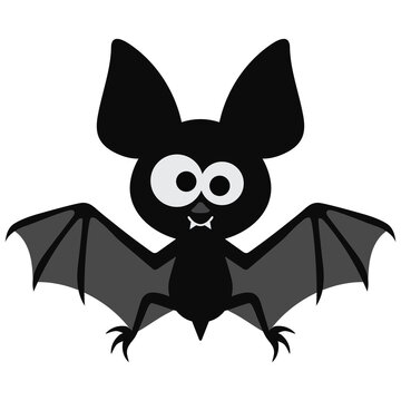 Cute Halloween bat vector cartoon illustration
