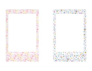 decorative polaroid photo frames, png file