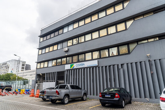 View of the facade of the CODEBA building in the seaport of the city of Salvador on October 8, 2023, in Bahia, Brazil.