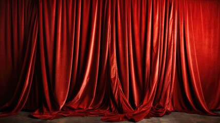 Dark Red velvet curtain stock photography