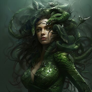 medusa in reptilian dress