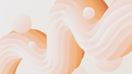 Abstract soft background with 3D lines and curves, Gradient fluid design