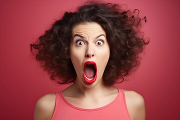 woman with a surprised expression with her mouth open