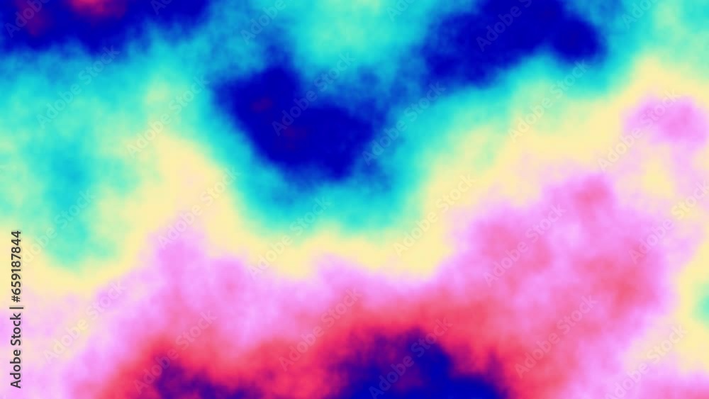 Aufkleber Seamless abstract wavy background for loop playback. 4k seamless clouds background