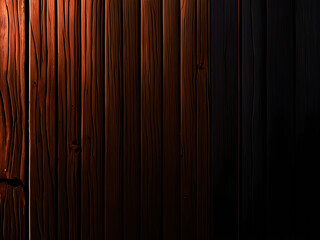 Naklejka premium Dark, red, brown wooden texture background made of wood and planks. AI generated.