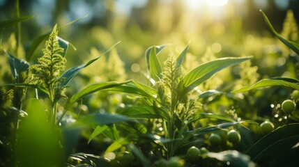 Obraz premium Abstract gene modification of agricultural plants. Generative AI