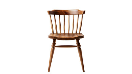 Simple wooden chair. Transparent image for product placement.