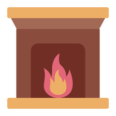 Fireplace Furniture flat icon