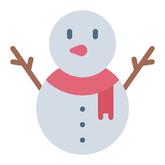 Snowman Winter Christmas flat icon