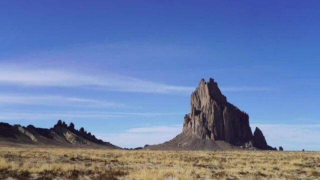 Shiprock New Mexico Southwestern Desert Landscape, America, USA.