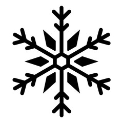 Winter snowflake solid glyph icon