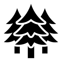 Obraz premium Pine Tree Nature solid glyph icon