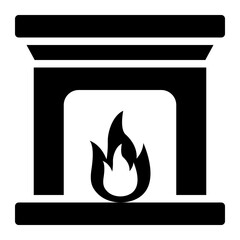 Fireplace Furniture solid glyph icon