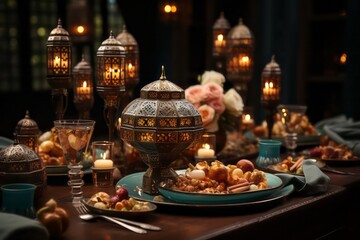 Fototapeta premium Ramadan lantern and decoration