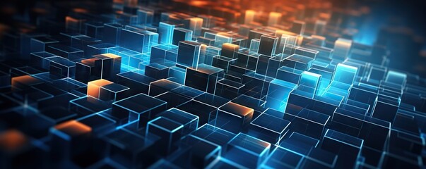 Obraz premium Cyber background suitable for technology, neural networks, AI, digital data storage, audio and visual presentations, scientific investigations, educational purposes, and more