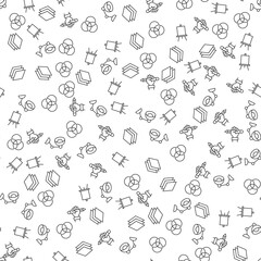 Lamp, drawing, Stack of Documents, Intersected circles, Easel Vector Seamless Pattern for websites, wrapping, printing backgrounds and other purposes