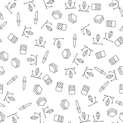 Designers Tools Vector Seamless Pattern for websites, wrapping, printing backgrounds and other purposes